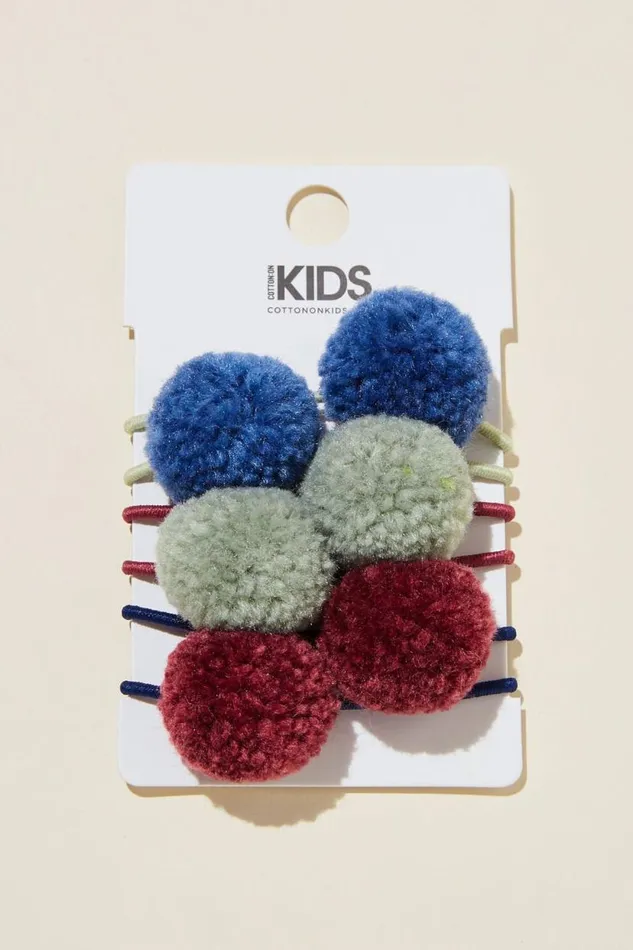Pom Pom Hairties Petty Bluedeep Sagevintage Berry Girls Cotton On Hair Accessories Pom Pom Hairties Petty Bluedeep Sagevintage Berry Girls Cotton On Hair Accessories
