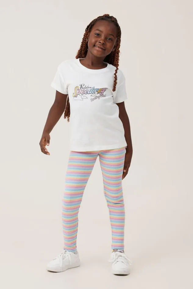 Poppy Short Sleeve Print Tee Vanillarainbow Speedway Girls Cotton On Tops and TShirts Poppy Short Sleeve Print Tee Vanillarainbow Speedway Girls Cotton On Tops and TShirts