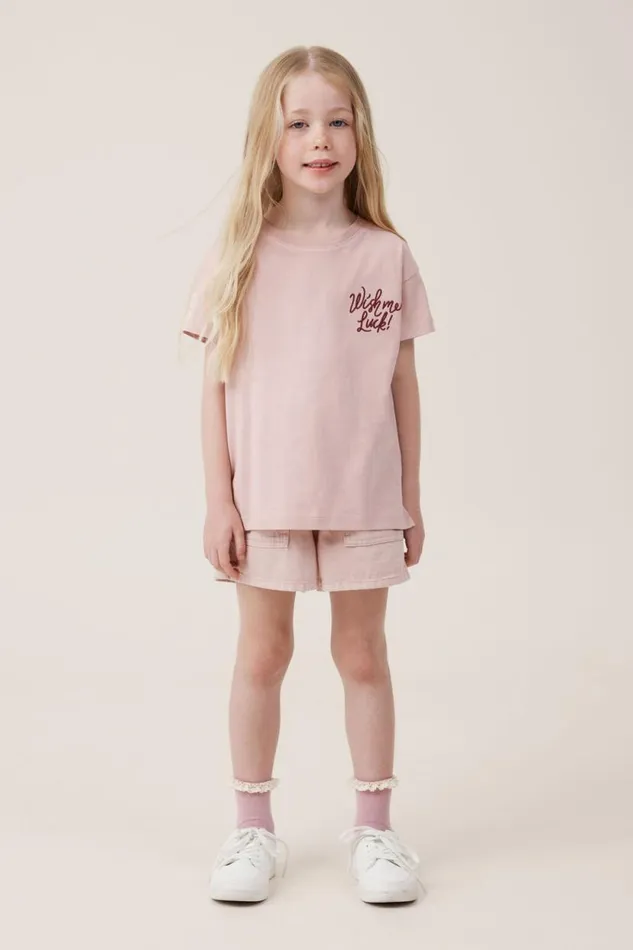 Poppy Short Sleeve Print Tee Zephyrwish Me Luck Girls Cotton On Tops and TShirts Poppy Short Sleeve Print Tee Zephyrwish Me Luck Girls Cotton On Tops and TShirts