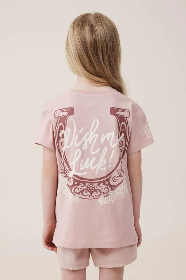 Poppy Short Sleeve Print Tee Zephyrwish Me Luck Girls Cotton On Tops and TShirts Poppy Short Sleeve Print Tee Zephyrwish Me Luck Girls Cotton On Tops and TShirts
