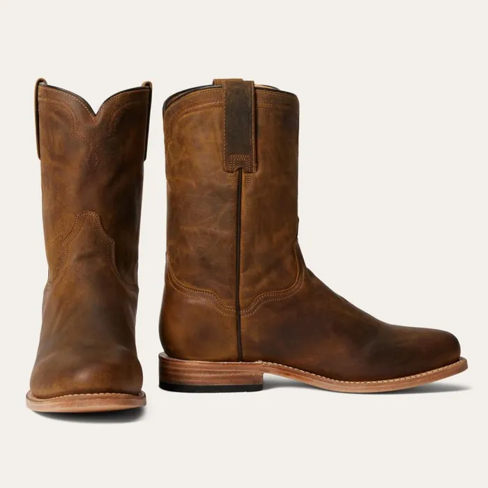 Puncher Boots Oily Brown Men Stetson Ropers