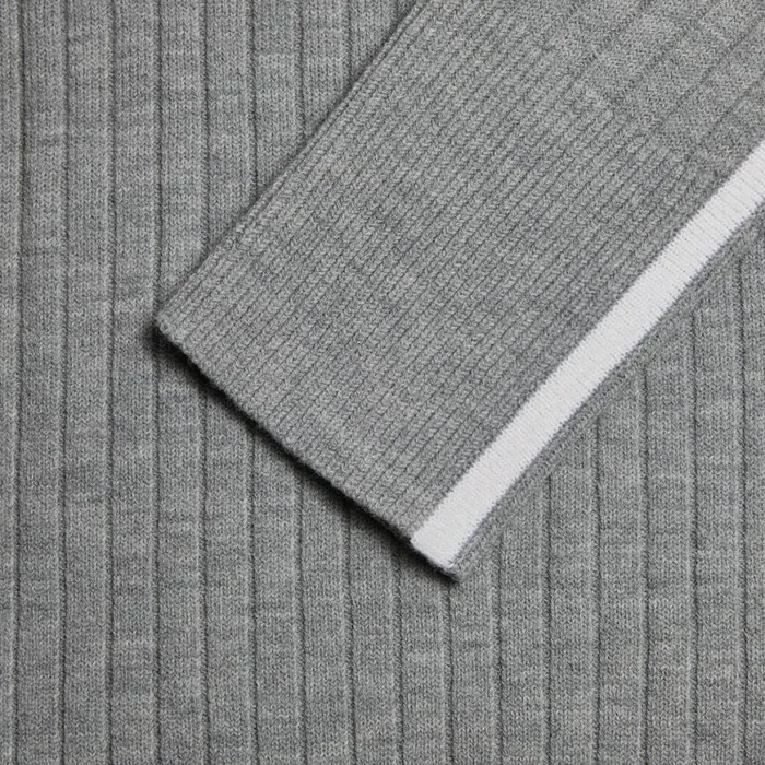Ready To Wear Women GFORE RIBBED MERINO WOOL BLEND FUNNEL NECK SWEATER Heather Grey Ready To Wear Women GFORE RIBBED MERINO WOOL BLEND FUNNEL NECK SWEATER Heather Grey