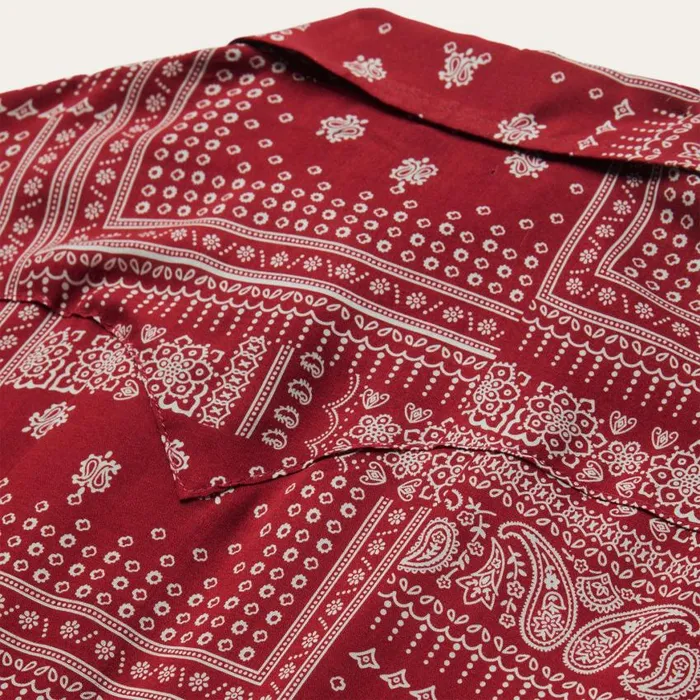 Red Bandana Patchwork Shirt Red Women Stetson Western Shirts