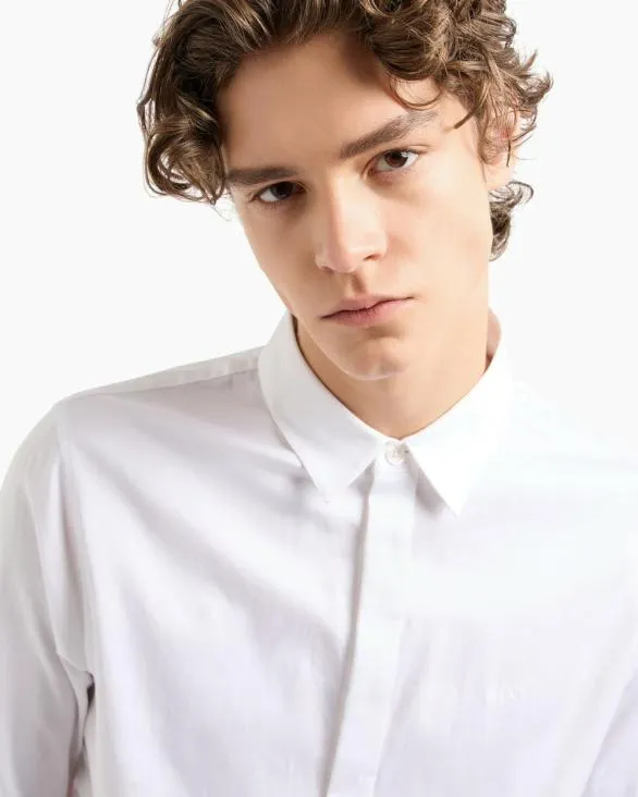 Regular Fit Cotton Shirt White Men Armani Shirts Regular Fit Cotton Shirt White Men Armani Shirts