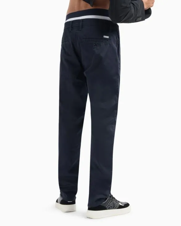 Regular Fit Gabardine Trousers Blue Men Armani Trousers And Shorts Regular Fit Gabardine Trousers Blue Men Armani Trousers And Shorts