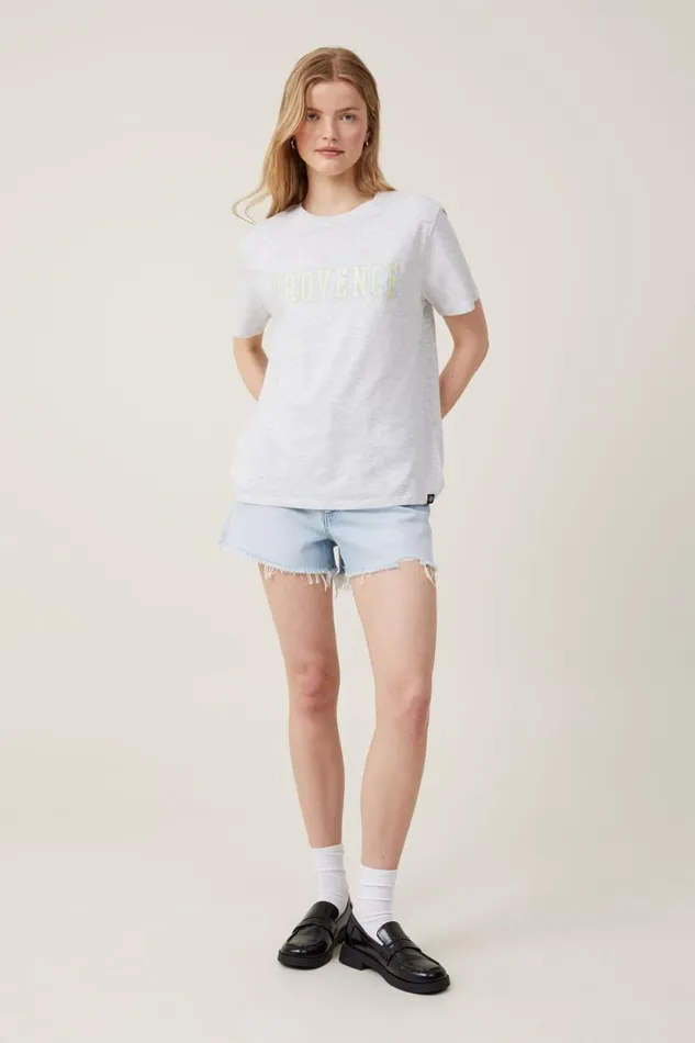 Regular Fit Graphic Tee Provencesoft Grey Marle Women Cotton On Tops Regular Fit Graphic Tee Provencesoft Grey Marle Women Cotton On Tops