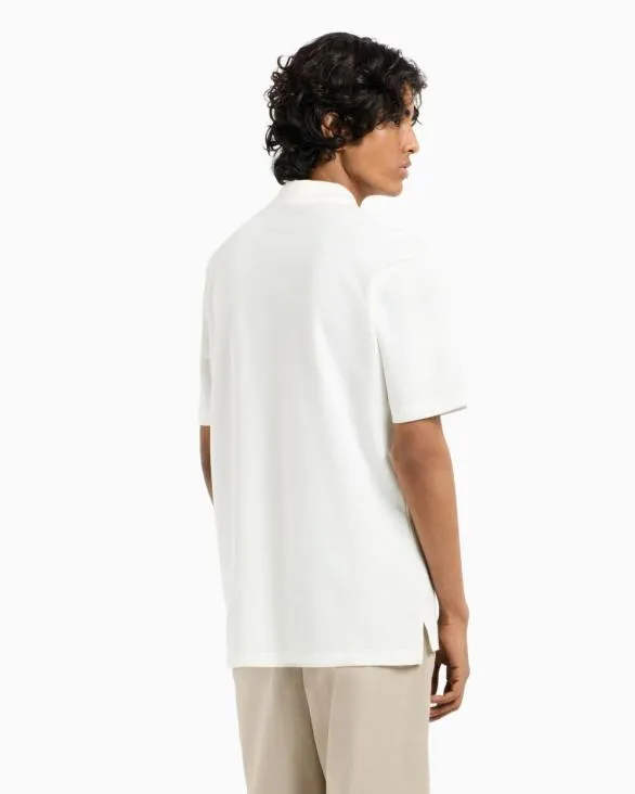 Regular Fit Pique Polo White Men Armani Polo Shirts Regular Fit Pique Polo White Men Armani Polo Shirts