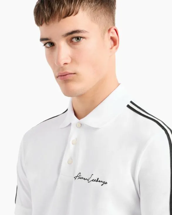 Regular Fit Polo Shirt With Signature Logo White Men Armani Polo Shirts Regular Fit Polo Shirt With Signature Logo White Men Armani Polo Shirts