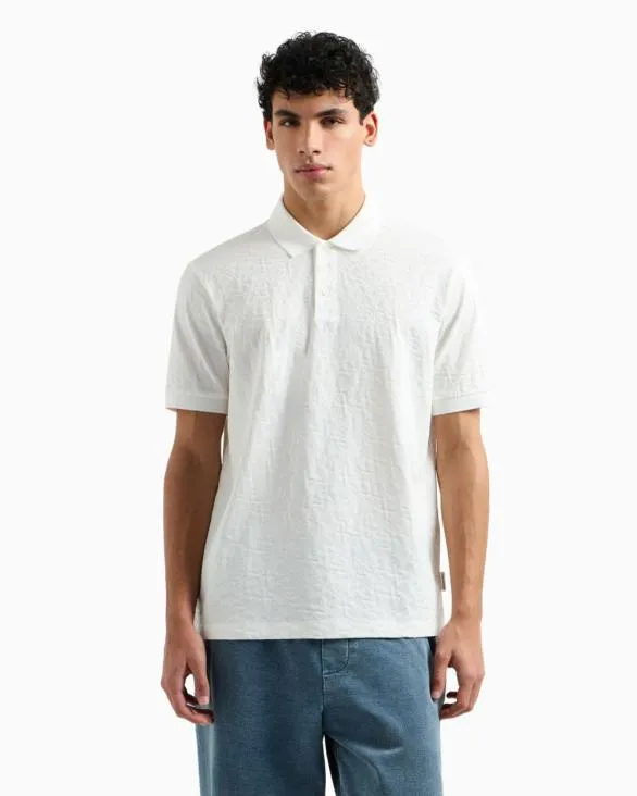 Regular Fit Polo Shirt With Toneontone Allover Logo White Men Armani Polo Shirts Regular Fit Polo Shirt With Toneontone Allover Logo White Men Armani Polo Shirts