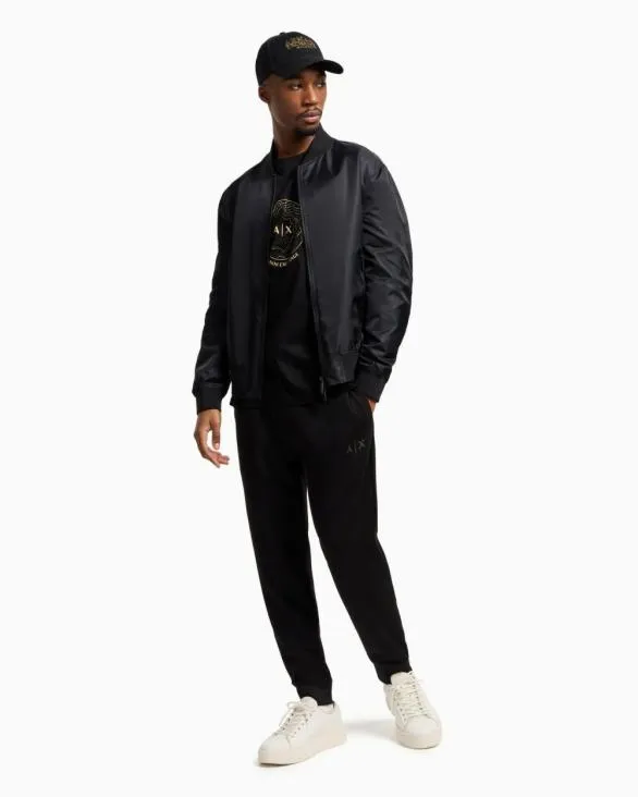 Regular Fit Tshirt With Golden Rhinestones Black Men Armani TShirts Regular Fit Tshirt With Golden Rhinestones Black Men Armani TShirts