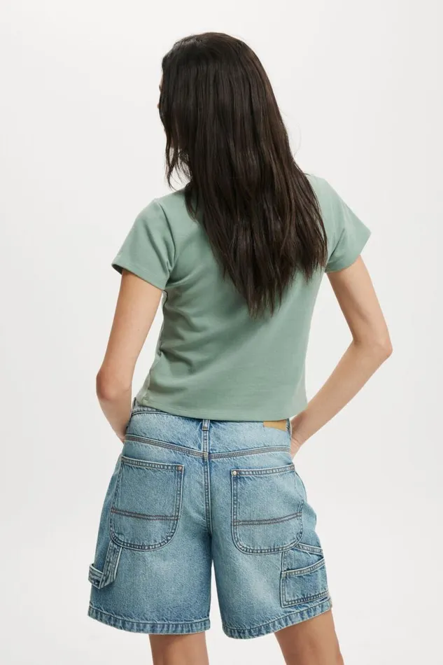 Relaxed Denim Short Lake Bluecarpenter Women Cotton On Shorts