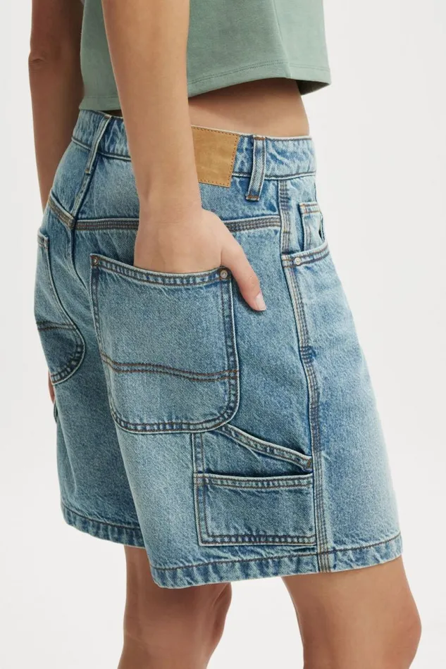 Relaxed Denim Short Lake Bluecarpenter Women Cotton On Shorts