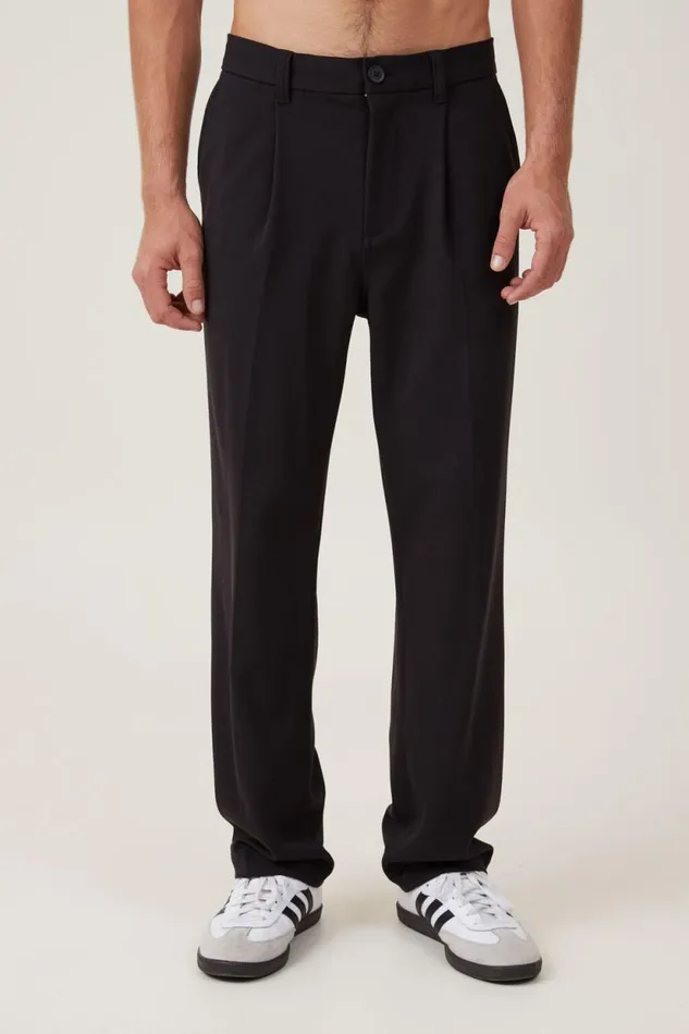 Relaxed Pleated Pant Black Men Cotton On Pants Relaxed Pleated Pant Black Men Cotton On Pants