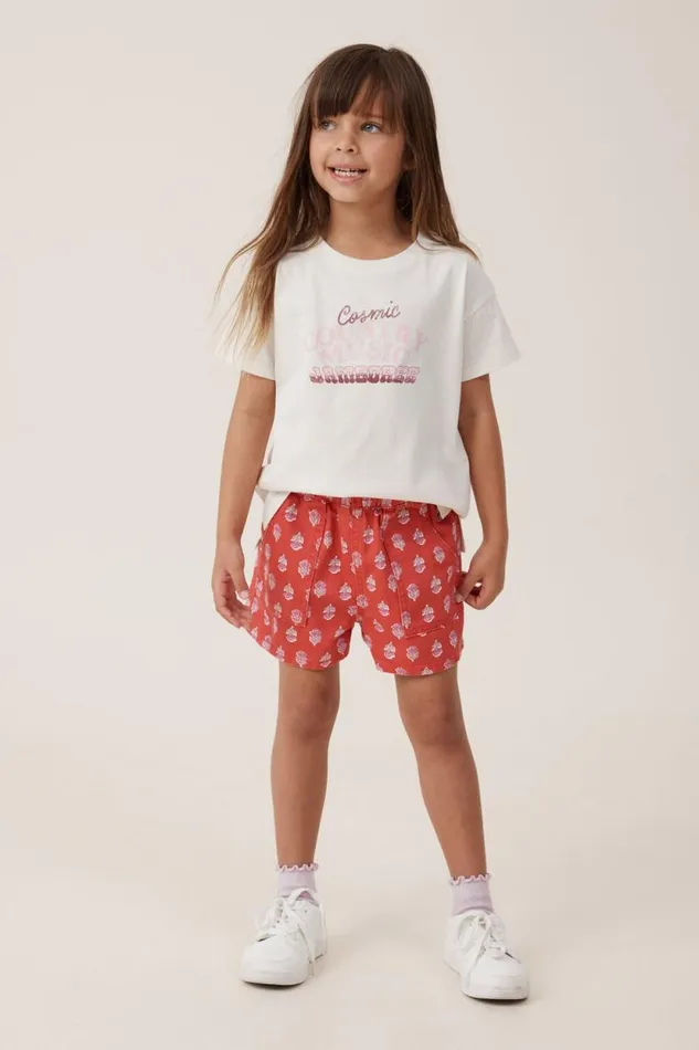 Renee Denim Short Capsicumelodie Flower Stamp Girls Cotton On Shorts Skirts and Playsuits Renee Denim Short Capsicumelodie Flower Stamp Girls Cotton On Shorts Skirts and Playsuits