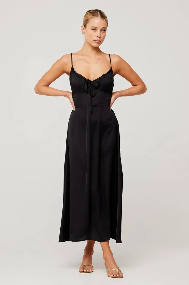 RESA Kaitlyn Midi In Black Women Midi Dress