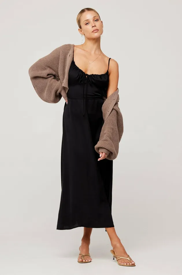 RESA Kaitlyn Midi In Black Women Midi Dress