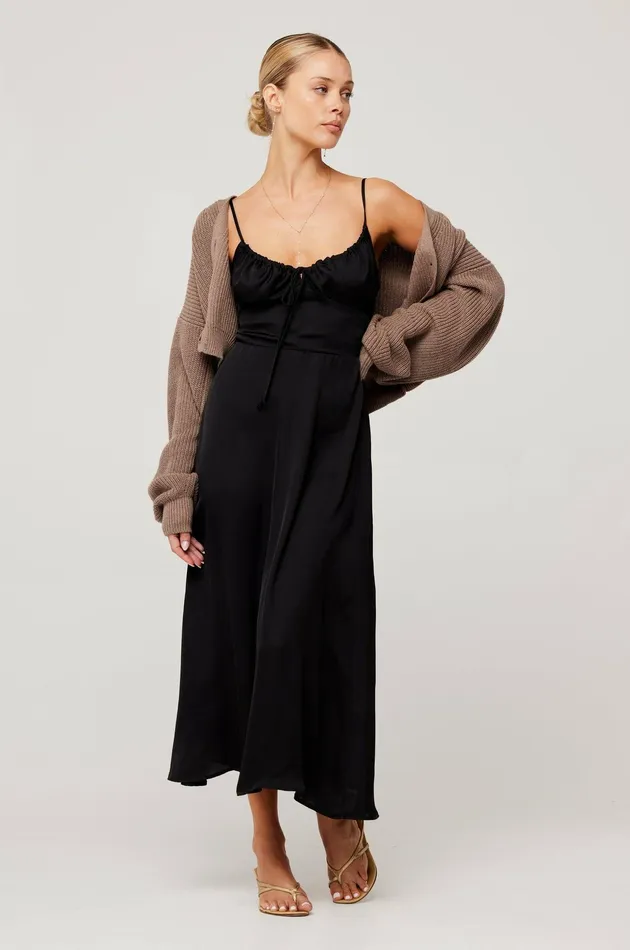 RESA Kaitlyn Midi In Black Women Midi Dress