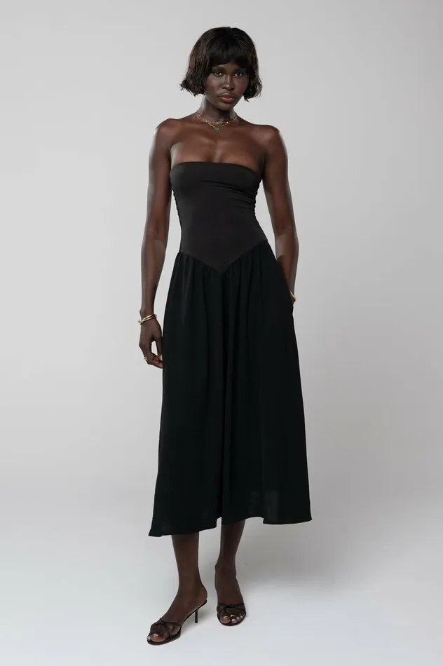 RESA Mackenzie Dress In Black Women Midi Dress