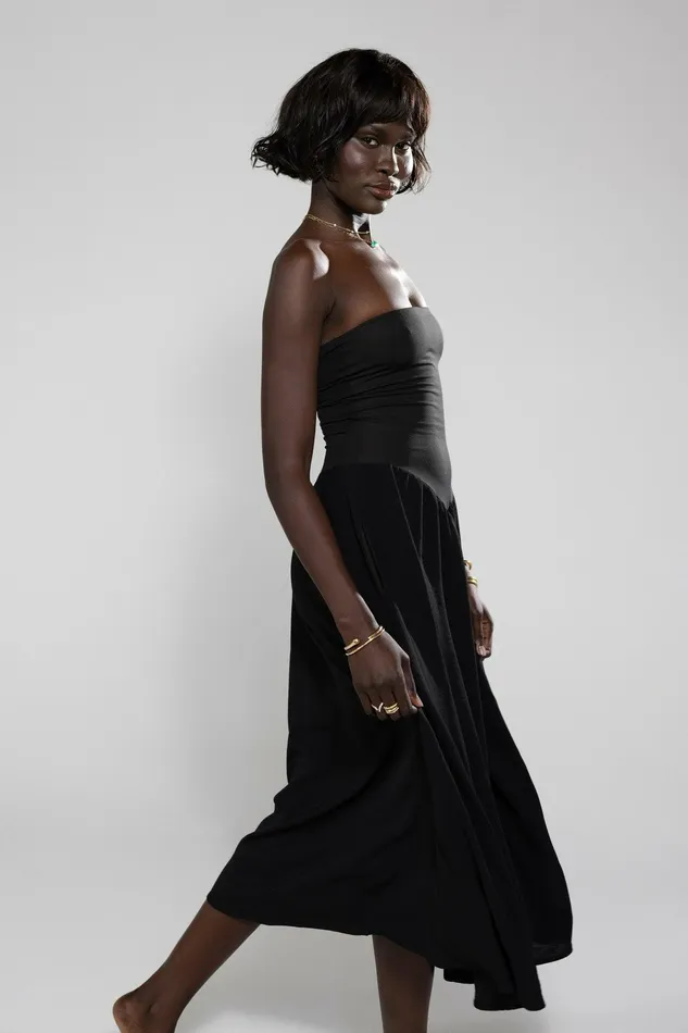 RESA Mackenzie Dress In Black Women Midi Dress