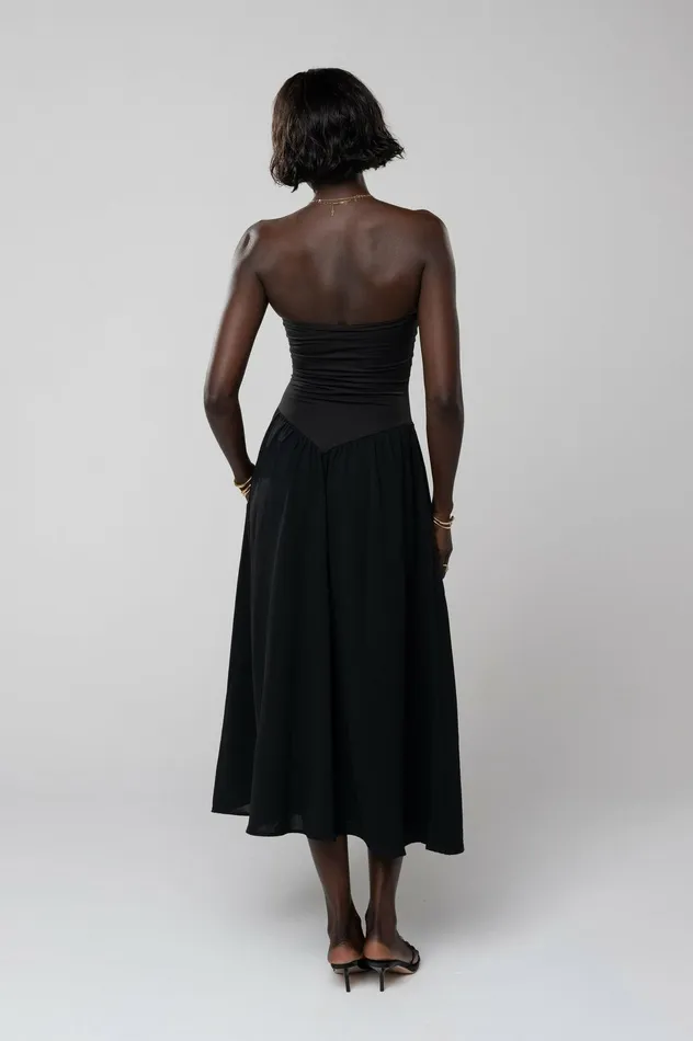 RESA Mackenzie Dress In Black Women Midi Dress