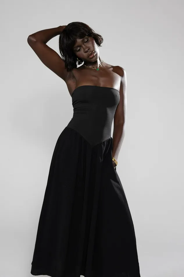 RESA Mackenzie Dress In Black Women Midi Dress