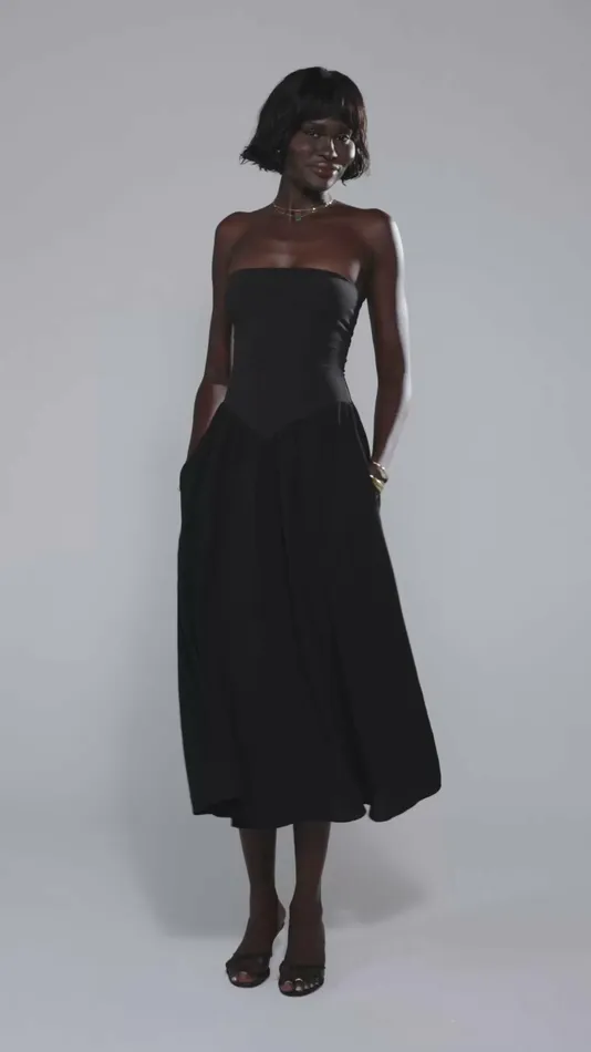 RESA Mackenzie Dress In Black Women Midi Dress
