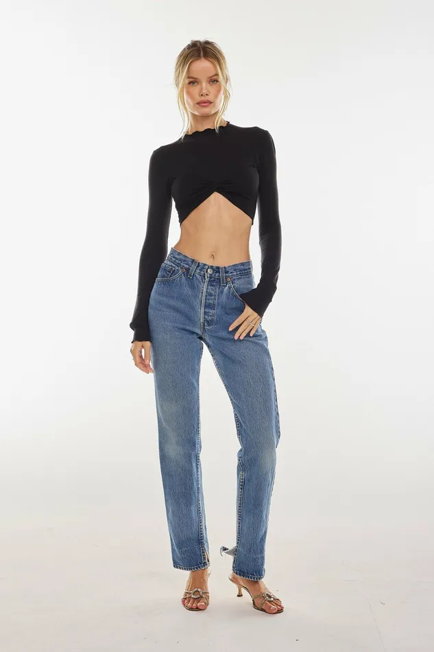 RESA Shelby Top In Black Knit Women Tops