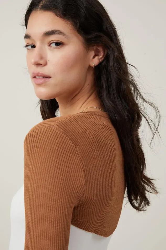 Rib Pullover Shrug Pinecone Women Cotton On Tops