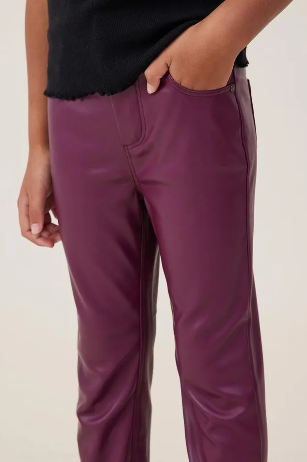 Robbey Vegan Leather Pant Crushed Berry Girls Cotton On Leggings Pants and Jeans Robbey Vegan Leather Pant Crushed Berry Girls Cotton On Leggings Pants and Jeans