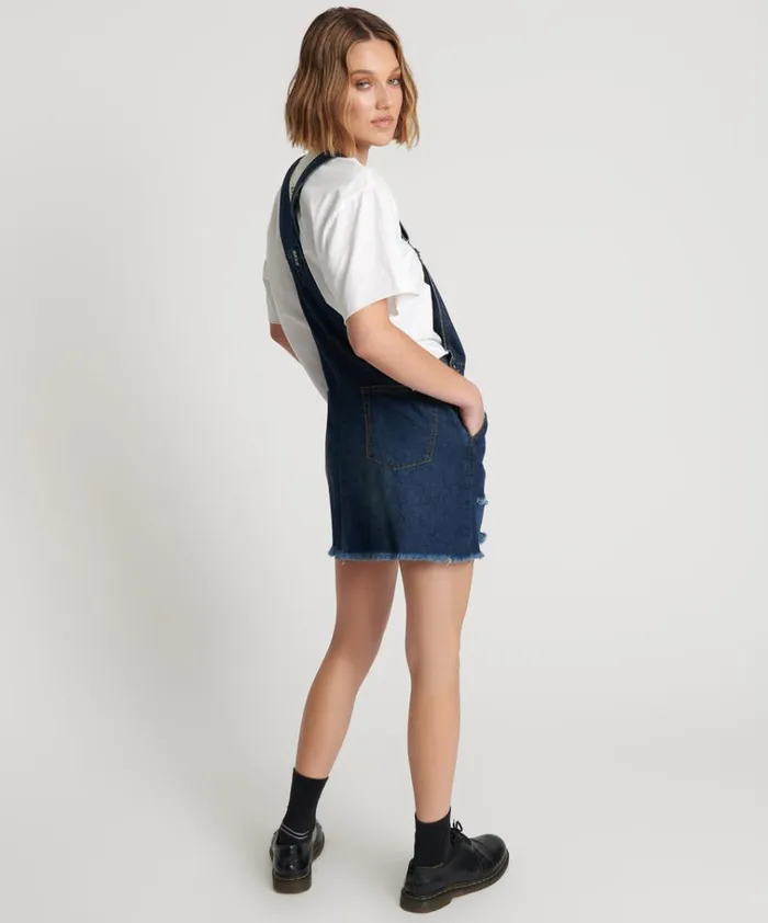 ROYAL BLUE MINI STANTON ST DRESS Women One Teaspoon Denim Dresses ROYAL BLUE MINI STANTON ST DRESS Women One Teaspoon Denim Dresses