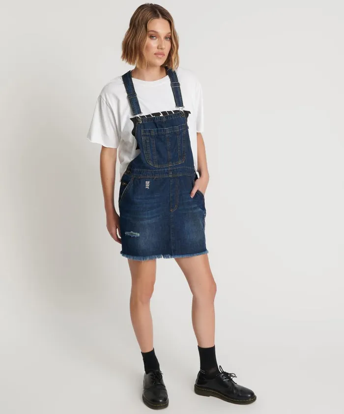 ROYAL BLUE MINI STANTON ST DRESS Women One Teaspoon Denim Dresses ROYAL BLUE MINI STANTON ST DRESS Women One Teaspoon Denim Dresses