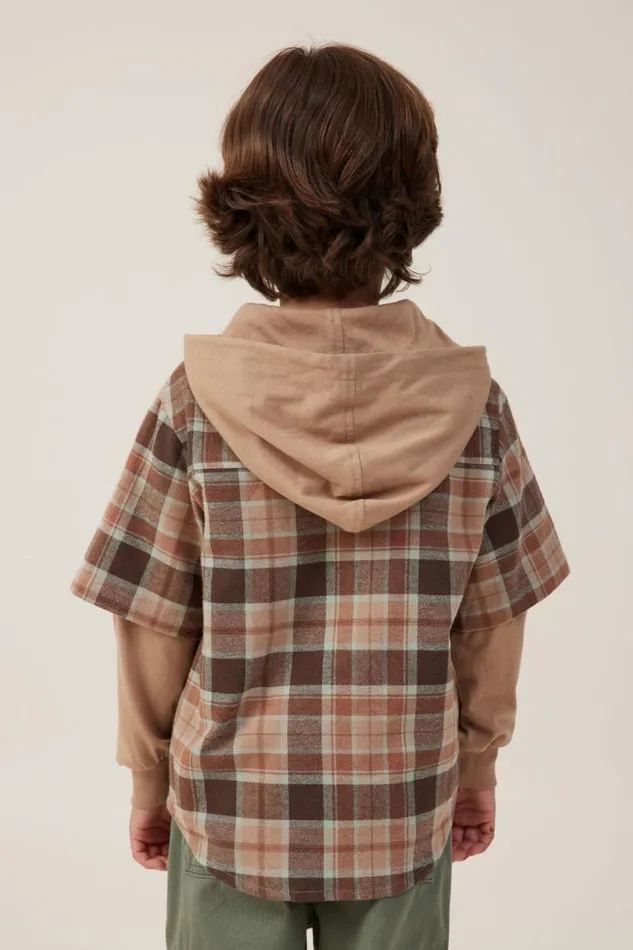 Rugged Long Sleeve Layered Shirt Hot Choccyplaid Boys Cotton On Shirts Rugged Long Sleeve Layered Shirt Hot Choccyplaid Boys Cotton On Shirts