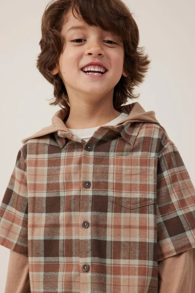Rugged Long Sleeve Layered Shirt Hot Choccyplaid Boys Cotton On Shirts Rugged Long Sleeve Layered Shirt Hot Choccyplaid Boys Cotton On Shirts