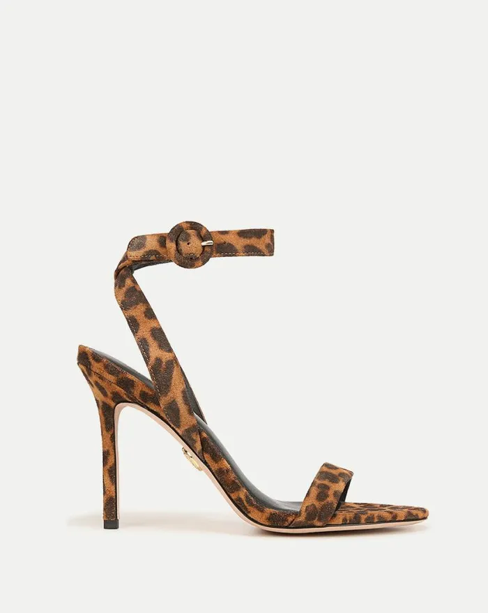 Sandals Shop Veronica Beard Darcelle Leopard AnkleStrap Stiletto Heel Leopard