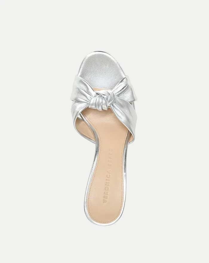 Sandals Shop Veronica Beard Ganita KnotFront Sandal Silver