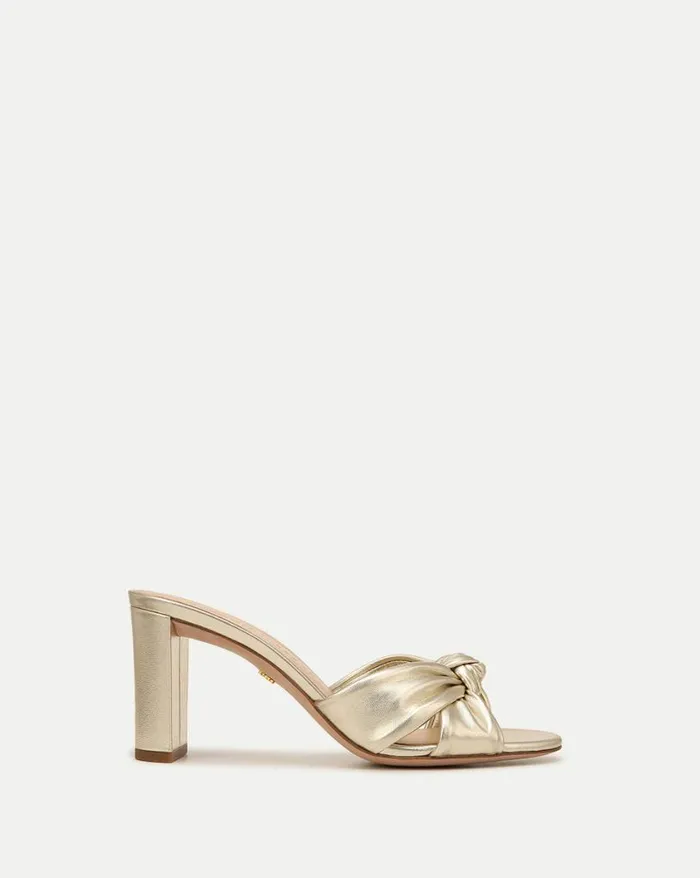 Sandals Shop Veronica Beard Ganita KnotFront Sandal Silver