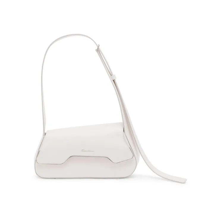 Santoni White Leather Thepluto Bag Women Bags
