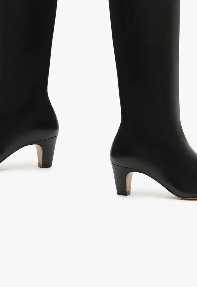 Schutz Shoes Boots Dellia Up Leather Boot Black 8211 Women