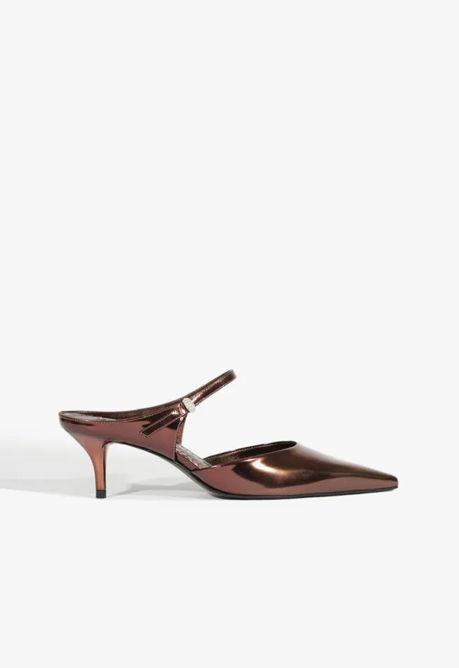 Schutz Shoes Pumps Tonya Mid Mule Pump Dark Brown 8211 Women