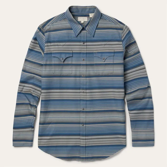 Serape Stripe Western Shirt Serape Stripe Western Shirt Men Stetson Modern Cut