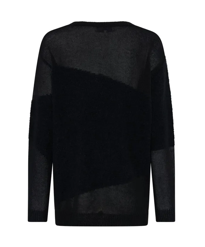 SHATTERED CREW KNIT SWEATER BLACK Women One Teaspoon Knitwear SHATTERED CREW KNIT SWEATER BLACK Women One Teaspoon Knitwear