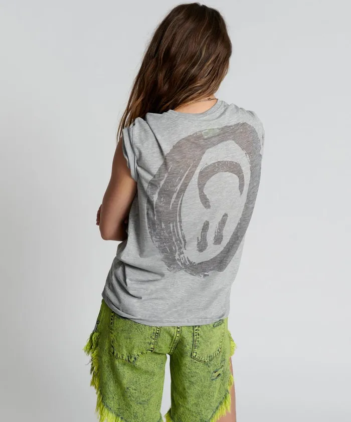 SHE IS RARE BURNOUT CREW TEE Women One Teaspoon Graphic Tees