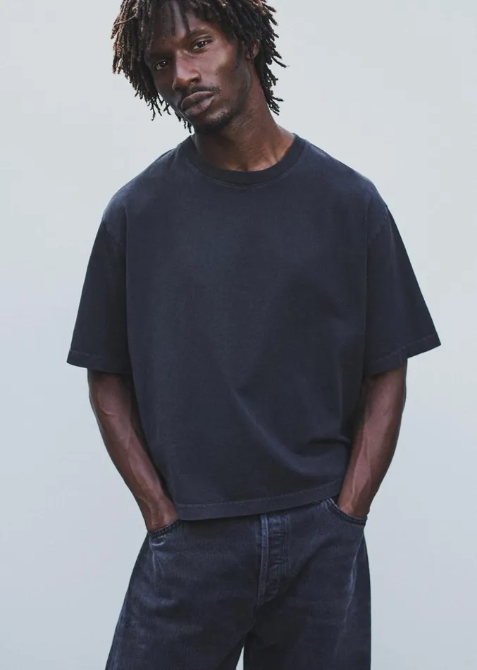 Shirts Men Agolde Marr Tee In Black