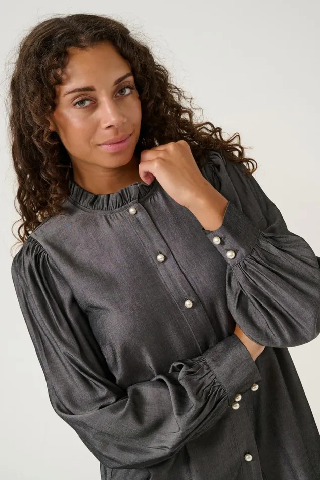 Shirts Women CULTURE CUbelva Shirt Black Melange