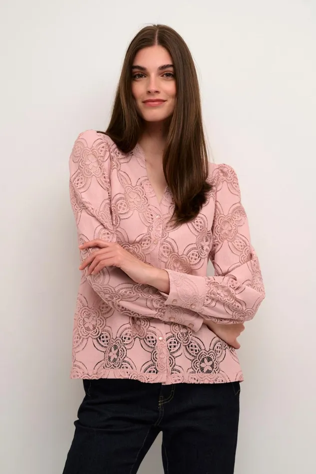 Shirts Women CULTURE CUolu Lace Shirt Pale Mauve
