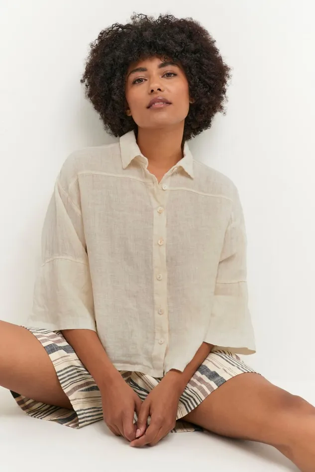 Shirts Women CULTURE CUvebina Shirt Oatmeal