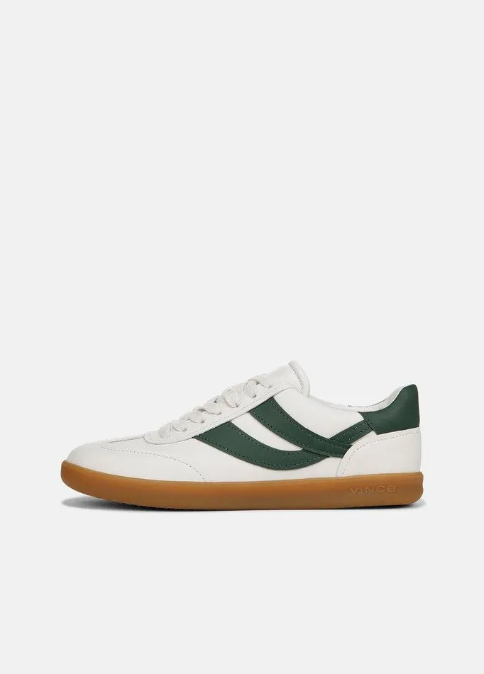 Shoes Men Vince Oasis Leather Sneaker Chalk Whitepine Green