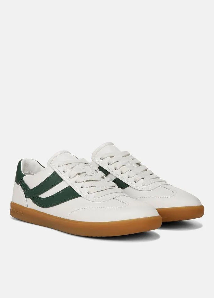 Shoes Men Vince Oasis Leather Sneaker Chalk Whitepine Green