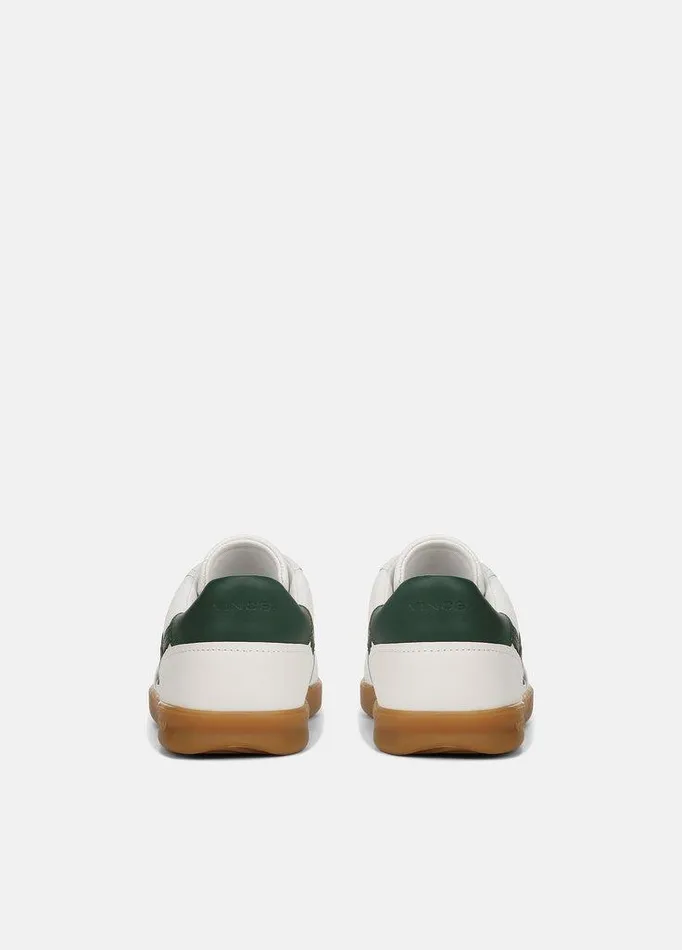 Shoes Men Vince Oasis Leather Sneaker Chalk Whitepine Green