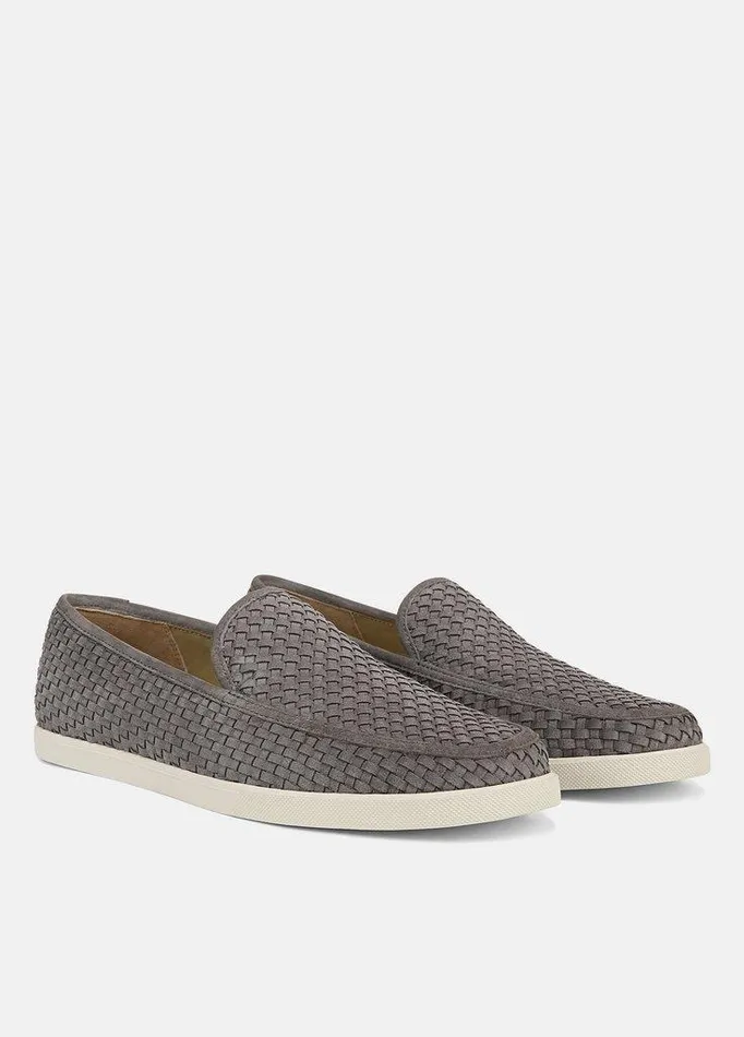 Shoes Men Vince Sonoma Woven Suede Loafer Smoke Grey Shoes Men Vince Sonoma Woven Suede Loafer Smoke Grey